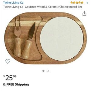 Wood cheese 🧀 board set (used)